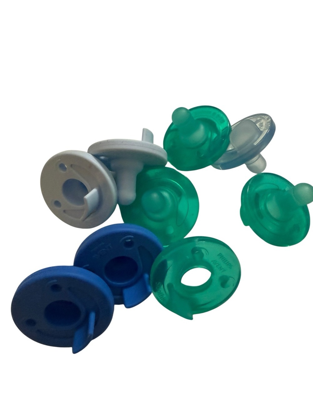 Philips avent Assorted Green and Blue Baby Pacifier Nipples and Shields